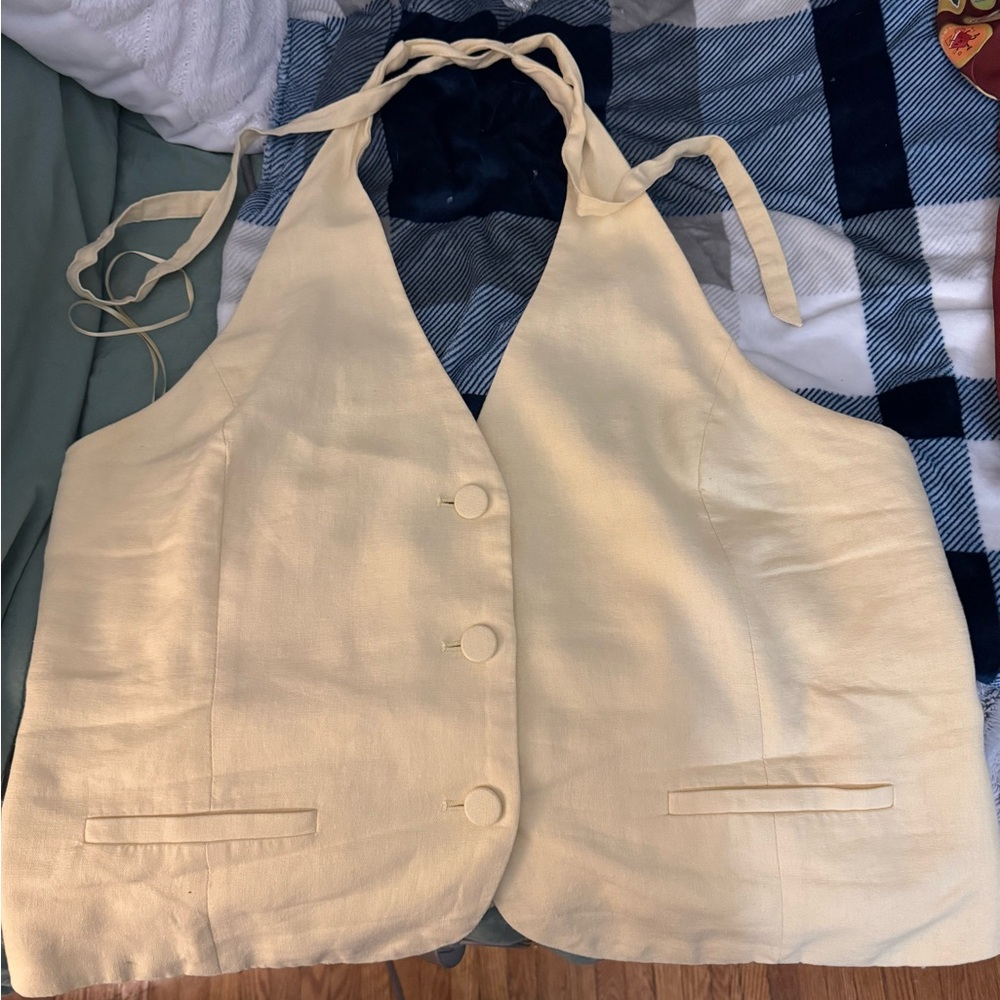 Dynamite Yellow Halter Top